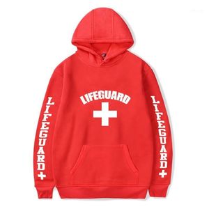 Herren Hoodies Sweatshirts Harajuku Kapuzentasche Lifeguard Design Männer Frauen Hoody Life Guard Sweatshirt Fleece Warm Streetwear Unisex Clot