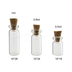 Wholesale sample vial use resale online - 1000 x Clear ml ML ML Sample Glass Vials With Cork sample Vial Mini Wishing Container Used for Gift