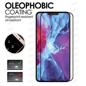 Protezione dello schermo protettiva in vetro temperato completo per iPhone 13 5.4 6.1 6.7 12 11 Pro Max Mini SE XR 8 Plus Samsung A51 A21 A20 A30