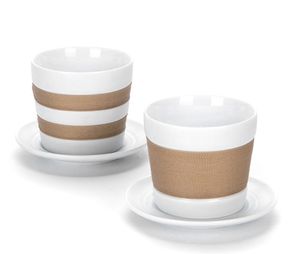 Tazza da caffè in corda intrecciata con piattino Tazza semplice Tazza per coppia domestica minimalista Tazza per acqua europea