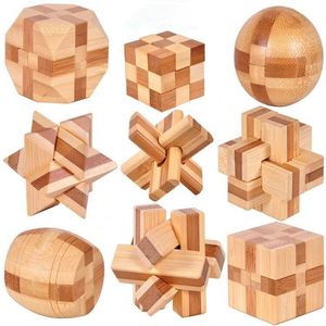 Cube Magic Ball Brain Teaser Intellectual Assembling Toy For Kids Gift Wooden 3D Puzzle Games Kong Ming Luban Lock Activity Toys