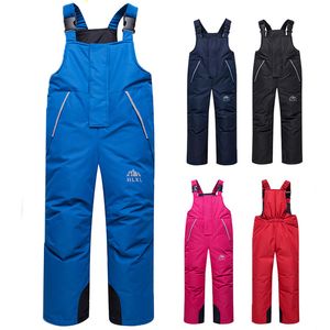 Jungen und Mädchen Skihosen Winter Warm verdicken winddichte Kinder Overalls Junge Freizeitkleidung Hochwertige Hosen 3-8 Jahr 201128