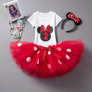 Baby Girls Christmas Dress 2 year old Birthday Dress for Infant Girls First Birthday Outfits Mouse Toddler Girl Baptism Dress Q1223