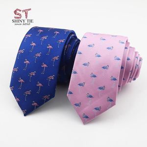 Neck Ties Formal Men's Tie Polyester 6CM Flamingo Elephant Print Animal For Men Business Causal Fashion Party Wedding Accessories1