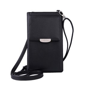 Hot Sale Högkvalitativ Brand Mini Crossbody Shoulder Bag Women Cell Phone Pocket Ladies Purse Koppling Mode Läder Hasp Handväskor Kvinna