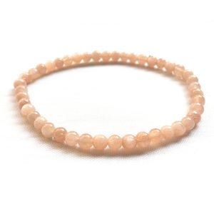 MG0110 Braccialetto Sunstone di grado AAA all'ingrosso da 4 mm, mini gioiello con pietre preziose, cristalli naturali, braccialetto di equilibrio energetico per le donne