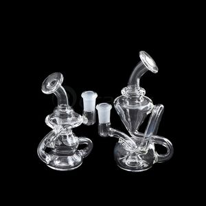 Novo Reciclador de Cachimbos de Água de Vidro Dois Estilos Vidro Grosso Claro Dab Rigs Água Bongs Beaker Bong Heady Oil Rigs Para Dab Fumar Tabaco