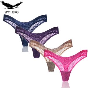 4pcs / lot 속옷 여성 G-String Thongs Bragas 섹시한 팬티 여성 끈 팬티 여성용 Culotte Femme 레이스 숙녀 요리 팬티 201112