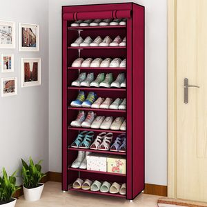 4/5/6/8/10 Layer Dustproof Shoe Rack Non-woven Home Shoe Storage Rack Bedroom Dormitory Corridor Cabinet Storage Closet 201030