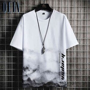 2021 TYE DYE TEE SHIRTS MEN SOMMER NYHET FASHION MAN KORT SLEEVE T-SHIRT HIP HOP HaraJuku Tshirt för män Toppar Märke Kläder 4XL G1222