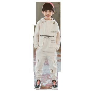 Roupas para meninos solto casual hoodies calças menino roupas set carta impressão meninos roupas queda moda miúdos terno para menino steetwear lj201202