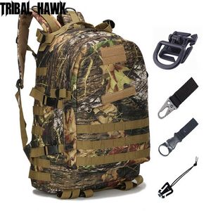 Molle Tactical Ryggsäck 40L Militärjaktväska Utomhus Armé Vandring Trekking Sport Klättring Fiske 220104