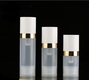 空の10mlのエアレスポンプのボトルローションのための澄んだエアレスボトルシルバーゴールドライン化粧品包装Sn6303