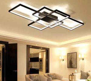 Plafoniere a led moderne di nuovo arrivo per soggiorno camera da letto sala da pranzo luminarias led lampada da soffitto nera o bianca