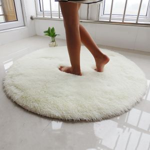 Fluffy Round Rug Carpets for Living Room Long Plush Carpet Kids Room Faux Fur Rugs for Bedroom Shaggy Area Rug Home Modern Mat Y200527