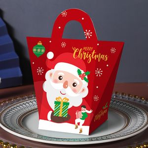ليلة عيد الميلاد هدية مربع سانتا كلوز Papercard الحزب في الوقت الحاضر لصالح صندوق آخر الأحمر السنة الجديدة حزمة صناديق
