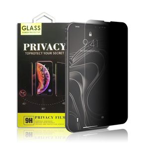 2,5D Privatsphäre Anti-Spy Tempered Glass Screen Protector für iPhone 15 14 13 12 11 Pro Max XS XR 8 Samsung S20 Fe S21 S22 plus A13 A23 A33 A53 A73 A12 A32 A42 A52 A72 Retailpaket