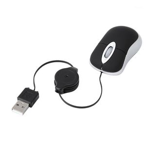 MICE USB有線マウスクリエイティブ100 DPI格納式ケーブルエルゴノミクスWindows XP Vista1のための無料ドライブオフィスゲーム