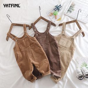 YATFIML Kinder Kinder Hosen 0-3Yrs Jungen Mädchen Overalls Cord Overalls Strampler Säuglingskleidung Outfits Hosen 201128