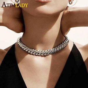 top quality classic european design fashion women jewelry rose gold silver color 10mm herringbone snake chain choker necklace