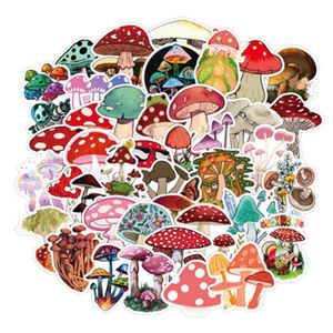 50pcs Wholesale Cute Lovely mushroom Stickers Waterproof sticker For Skateboard Laptop Luggage Bicycle Decal Kids Gifts