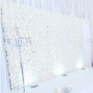 Tema branco parede de flor seda artificial para bebê mostrado e evento de casamento decoração floral pendurado 40 por 60cm cada