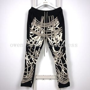 Owen SEAK MĘŻCZYZN Casual Spodnie Gotyckie męskie dresowe spres haremowe letni krzyż lekki kobiety solidne luźne czarne spodnie lj201221