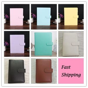 A6 8 Colors Creative notepads Waterproof Macarons Binder Hand Ledger Notebook Shell Loose-leaf Notepad Diary Stationery Cover School Office Supplies