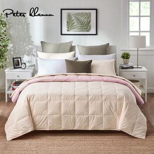 Peter Khanun 100% White Down Quilt/Comforter/Duvet/Blanket Quilted Quilt TTC Shell Cut Through 4 Colors Twin Queen King Size 022 LJ201016