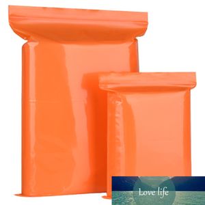 100pcs/lot Home Storage Bags Sealed Bag Plastic Bags for Packaging Industrial Supplies Gift Clothing Bag, Orange