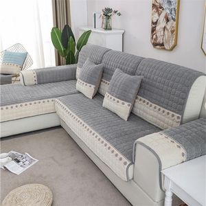 Wholesale sofa cover style for sale - Group buy Modern Style Sofa Covers Cushion Velvet Thicken Multi size Simple Design Sofa Cover for Living Room Solid Couch Cushion Covers LJ201216