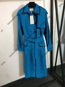 Höstkvinnor Trencher Designer Luxury Women Windbreaker Body Letter Print Jacket Löst bälte Kvinnlig långgravar