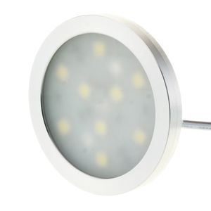 Żarówki LED Puck Light do szafki okrągły biały 1,8W SMD 5050 12V Aluminiowy inżynieria komercyjna wewnętrzna