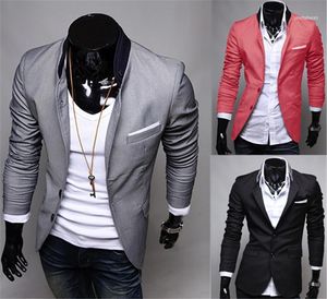 Fashion Winter Black Red Gray Mens Casual Clothes Cotton Long Sleeve Casual Slim Fit Stylish Suit Blazer Coats Jackets11