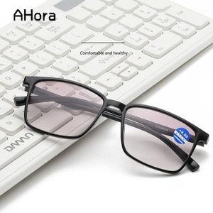 Okulary przeciwsłoneczne Ahora Bifocal Sun Reading Glasses Ultralight Square Presbyopia Eyeglasses dla damskich Hyperopia Eyewear + 1.0to + 4.01