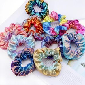 Designer Headband Bronzing Zipper Hair Scrunchies Women Hair Ropes Elastic Pocket Hairbands Ponytail Holder Retro Hair Accessories