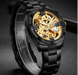 Luxury Watch Wlisth Luxury Hollow Automatic Mechanical Watch Business Klockor Mens Klockor Man Klocka Relojes Masculino