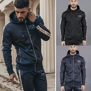 Vintermän varma sport huva utkläder zip kappa cardigan jacka manlig avslappnad blixtlås jackor toppkläder