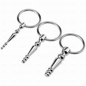 Stainless Steel Penis Plug Urethral Dilator Sounding Rod Beads For Male Sex Adult Toys Cbt Penis Stretch Urethral Plug Cock Ring