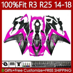 Wholesale yamaha r25 for sale - Group buy OEM Fairings For YAMAHA YZFR3 YZFR25 YZF R3 R25 YZF R25 Bodywork No YZF R YZF R3 Rose black Injection mold Body Kit
