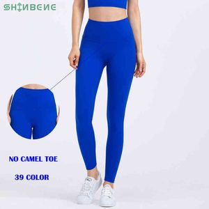 SHINBENE CLASSIC 5.0 Real High Rise(12.5cm)+NO FRONT SEAM Workout Sport Yoga Pants Legging Women Naked Feel Gym Fitness Leggings H1221