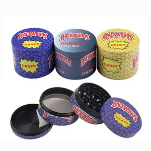 2021 Herb Grinder Metallo 40MM/50MM/55MM/63MM diametro 4 parti in lega di zinco pietra affilata Multi colori Tobacco Crusher