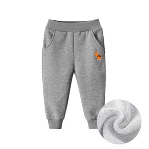 New Warm Velvet Pants Solid Boys Girls Casual Sport Pants Jogging Infant Kids Children Trousers For 2-10 Yeas LJ201019