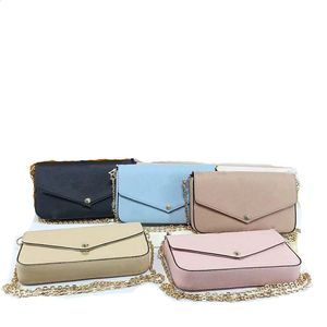 2022 Lussurys Designer Borse Borse Borsa Borsa Mono Stampa Crossbody Bag multi Pochette Felicie Catena a catena Portafoglio con scatola polveri 69977 Libera nave