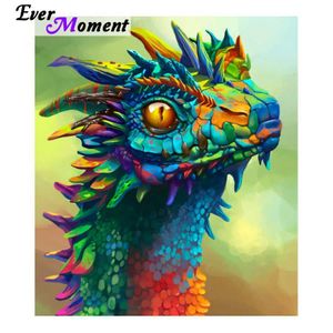 Sempre Momento Cor Dragon Head Diamante Pintura DIY 5D Completo Diamante Bordado Square Rhinestones Mosaic Kit Decor Home ASF748 201112