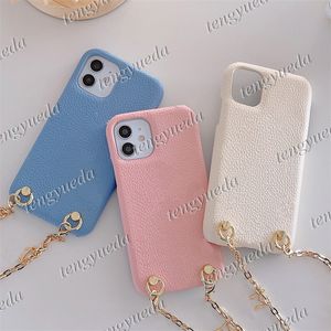 For iphone 13 13pro 12 12pro 11 11 pro max XS Xsmax 7plus Phone Cases Fashion Colorful Designer Embossing Leather Case Luxury Cellphone Case Cover with Metal Bracelet
