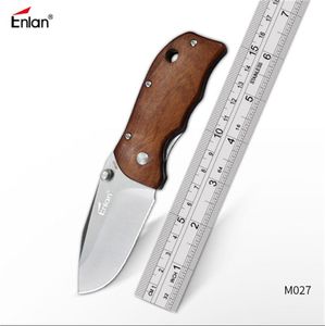 Enlan Bee M027 mini classic tactical folding knife 8CR13mov blade wood handle camping hunting outdoor EDC tools