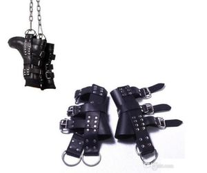Suspension hanging upside down leather bondage anklet feet hang SM sex toys 1pair