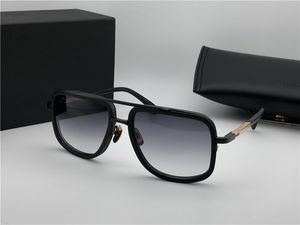 Summer Square Sunglasses 2030 Titanium fosco preto dourado gradiente cinza lente masculino Menses UV Proteção Top qualidade com caixa