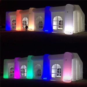 12 m Uzunluk Yapı Şişme Düğün Çadırı Şişme Düğün Çadırı Ile LED Değiştirilebilir Renk Dışarı Dekorasyon Dekorasyon Için